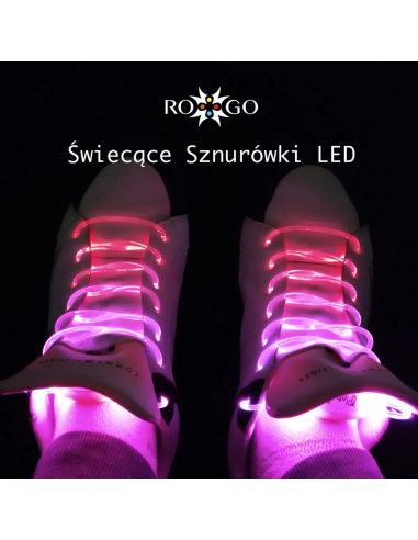 Sznurówki Led - Różowe