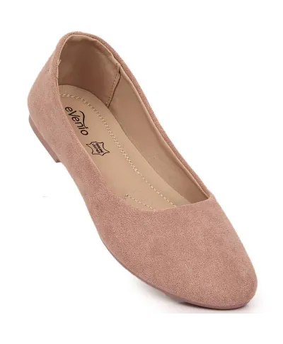 Suede ballet flats eVento W EVE205C dirty pink