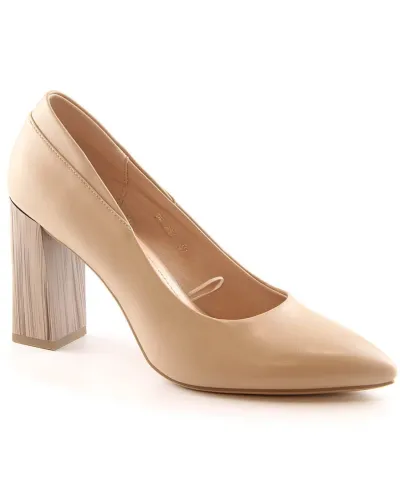 Sergio Leone W SK404A pointed toe pumps in beige