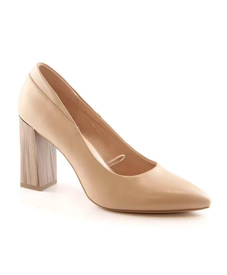 Sergio Leone W SK404A pointed toe pumps in beige