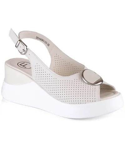 Sandalias cuña Filippo W DS4406 piel beige