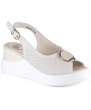 Sandalias cuña Filippo W DS4406 piel beige