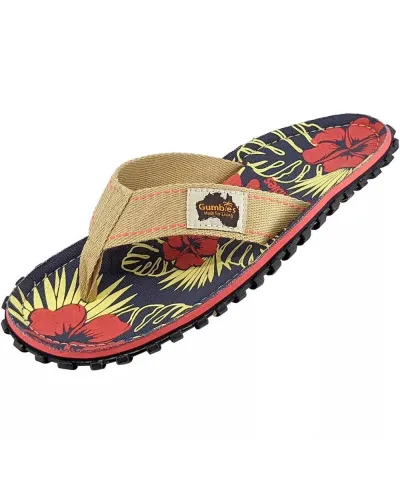 Chanclas Gumbies Islander Denim Hibiscus GU-FFISL109