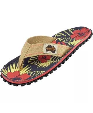 Gumbies Islander Denim Hibiscus Flip-Flops GU-FFISL109