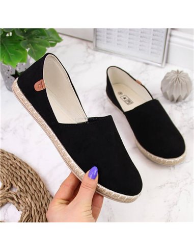 Espadryle  slip on z wycięciami NEWS W EVE270A czarne