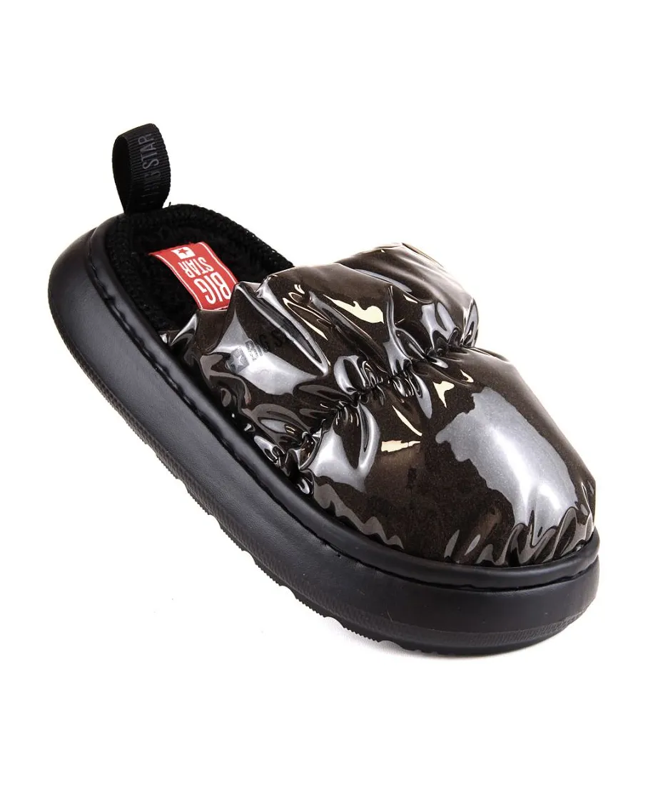 Zapatillas de estar por casa metalizadas Big Star W INT1910 negro