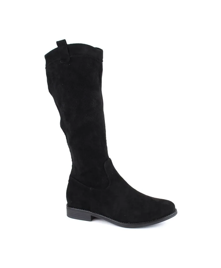 Openwork suede boots Vinceza W JAN234A black