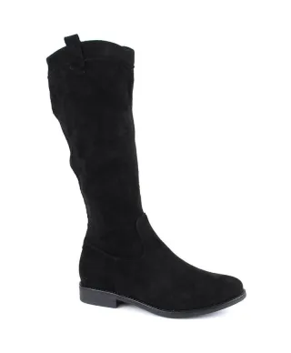 Openwork suede boots Vinceza W JAN234A black