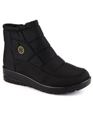 News W EVE437A black wedge snow boots