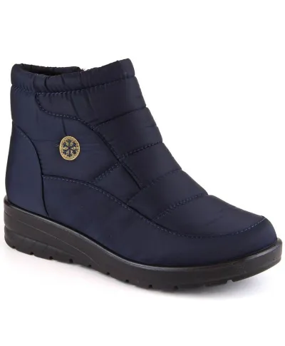 News W EVE437B navy blue wedge snow boots