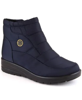 News W EVE437B navy blue wedge snow boots