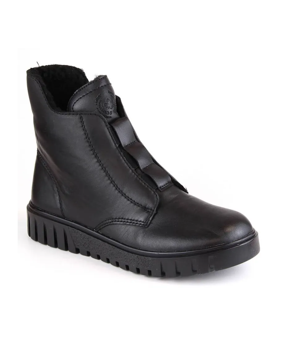 Botas cómodas de piel con aislamiento Rieker W RKR619 negro