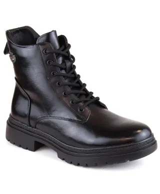 Potocki W WOL181A botines con cordones y cremallera, negro