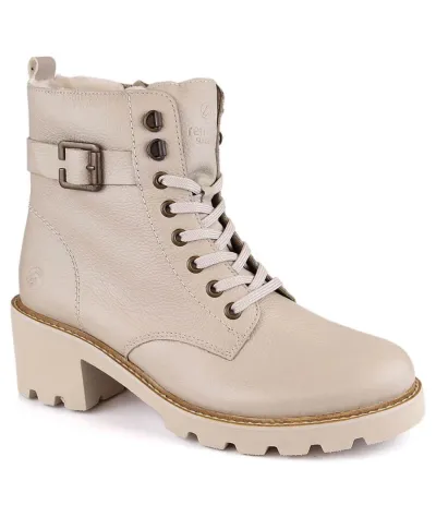 Botas cómodas de piel con aislamiento Remonte W RKR615 beige