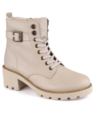 Botas cómodas de piel con aislamiento Remonte W RKR615 beige