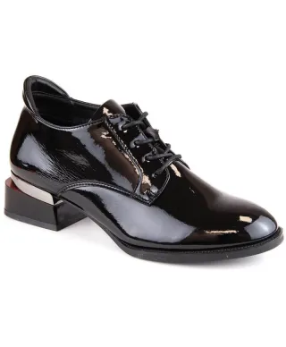 Vinceza W JAN254 patent leather lace-up high-heeled shoes