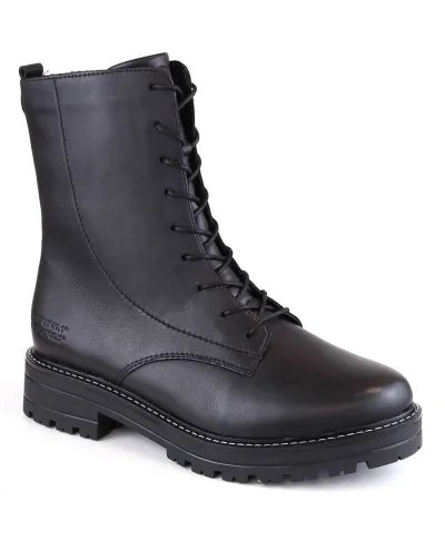 Botas cómodas de piel con aislamiento Remonte W RKR622 negro