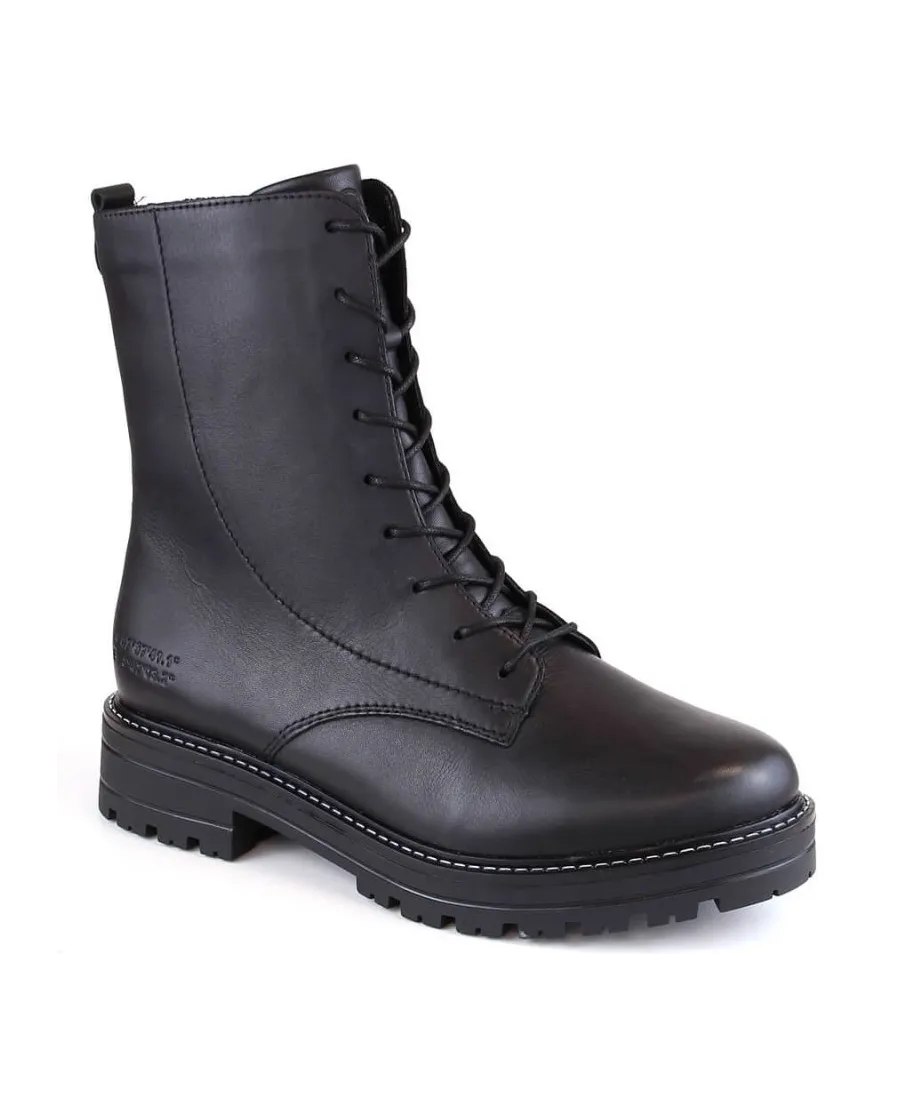 Botas cómodas de piel con aislamiento Remonte W RKR622 negro