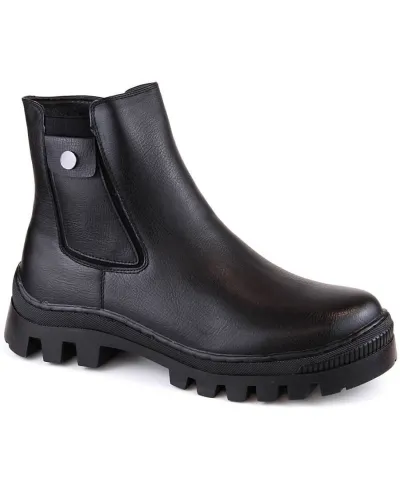 Insulated ankle boots with a pocket Potocki W WOL186 black