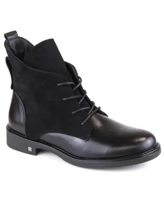 Botines de tacón plano con aislamiento Potocki W WOL88C, negro