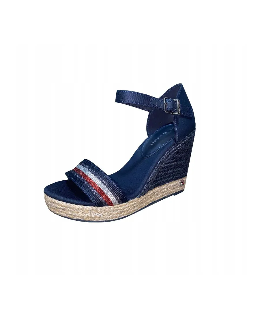 Sandały Tommy Hilfiger Grosgrain High Wedge Sandal W FW0FW0