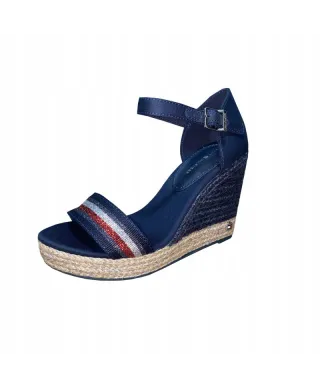 Sandały Tommy Hilfiger Grosgrain High Wedge Sandal W FW0FW0