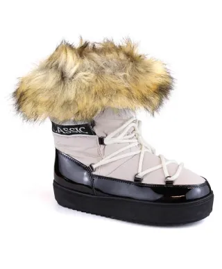 Lace-up platform snow boots with fur Vinceza W JA