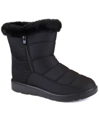 Potocki W WOL197 botas de nieve aislantes con pelo, negro