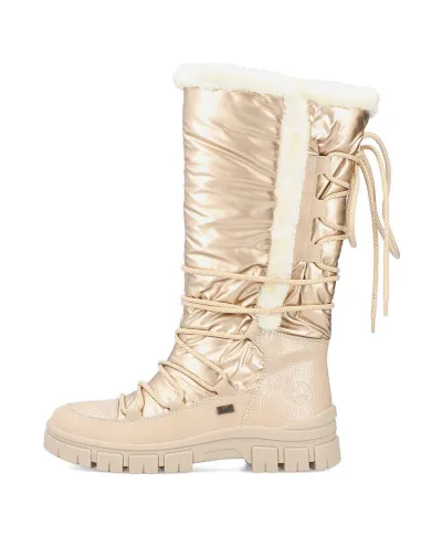 Botas de nieve altas impermeables Rieker W RKR640 beige