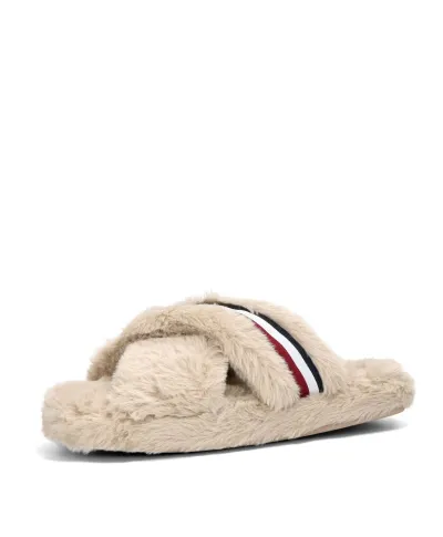 Kapcie Tommy Hilfiger Ful Cross Strap Home Slipper W FW0FW07