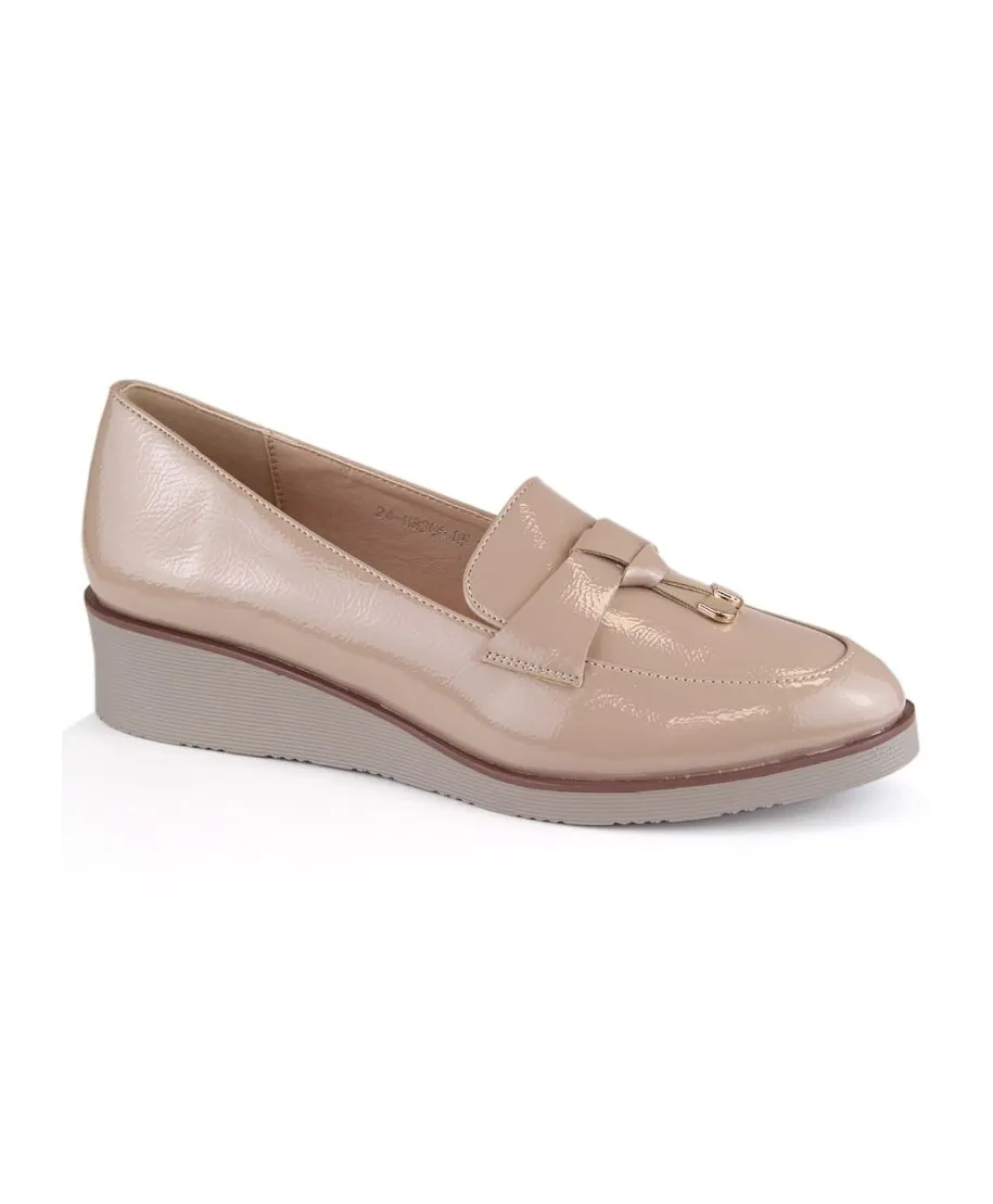 Vinceza W JAN263B beige wedge shoes