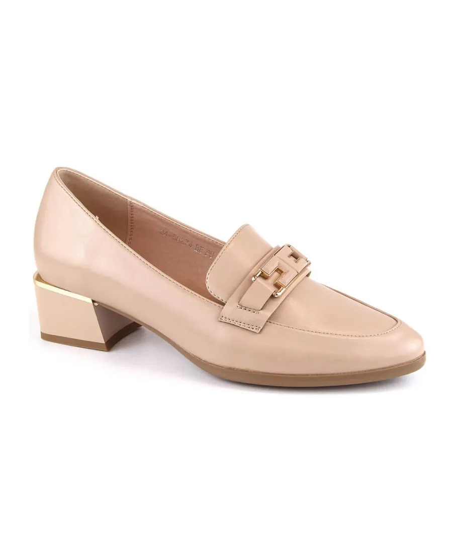 Low heel shoes Vinceza W JAN270B beige