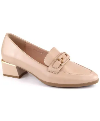 Low heel shoes Vinceza W JAN270B beige