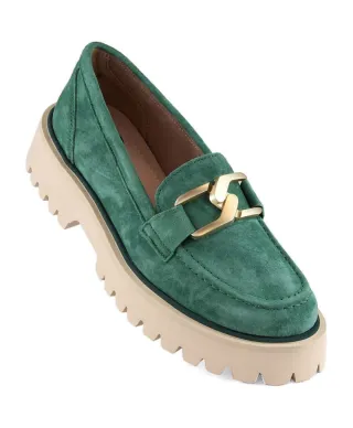 Filippo W PAW459C leather suede shoes green