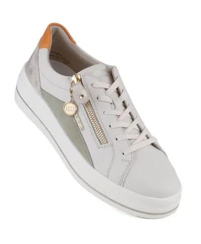 Zapatos cómodos de piel Remonte W RKR676, beige