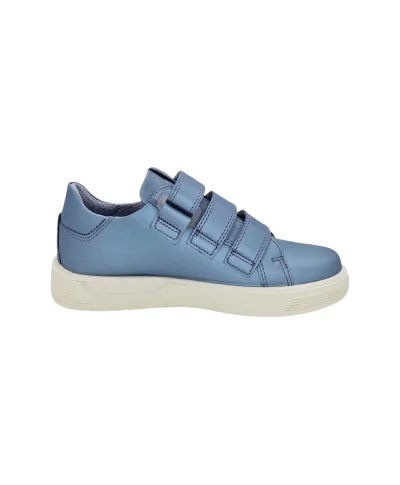 Ecco Street Tray Leather Velcro Pumps in Blue