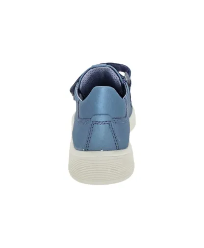 Ecco Street Tray Leather Velcro Pumps in Blue