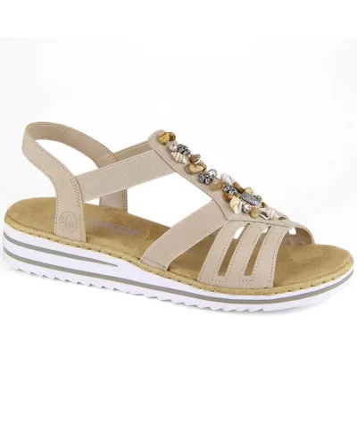 Rieker W RKR680 comfortable sandals beige