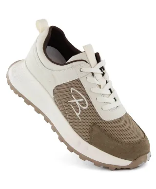 Artiker W HBH65 leather sports shoes beige