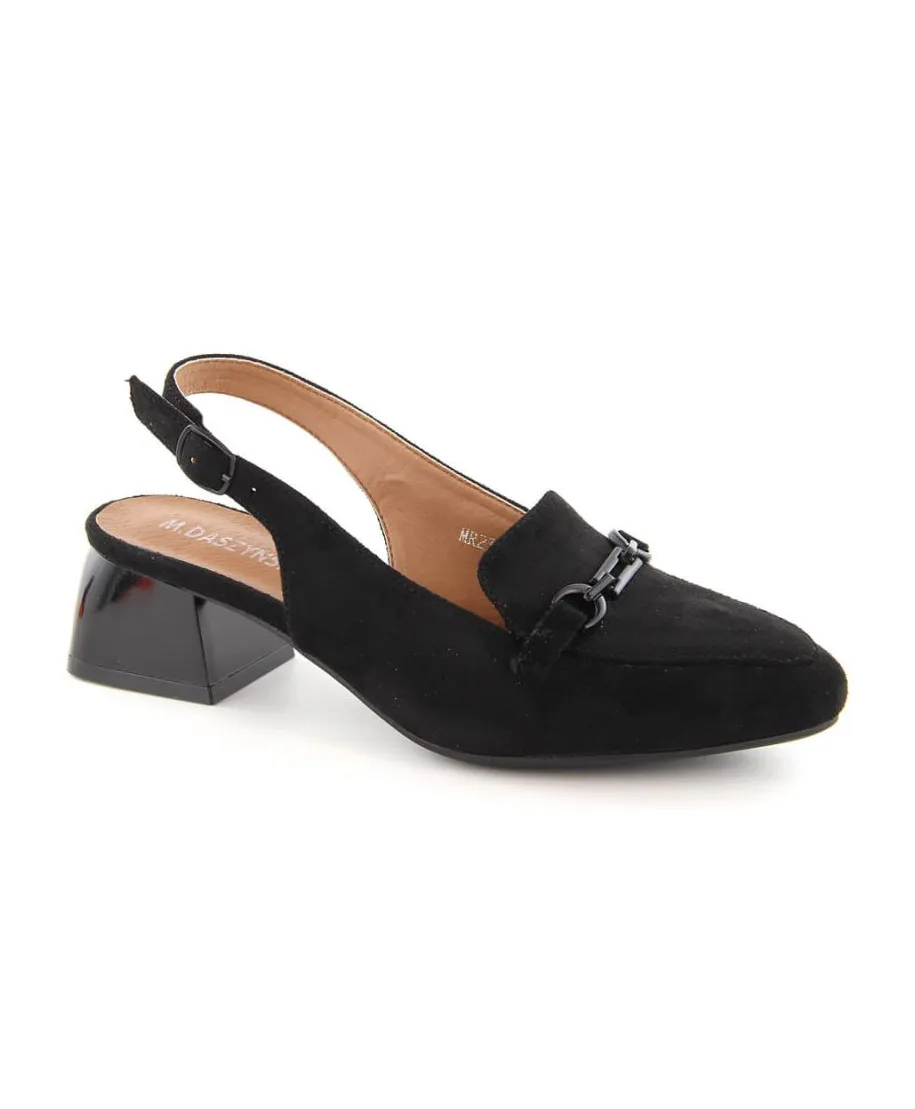 Sandalias de tacón de ante M Daszyński W SAN36A, negro