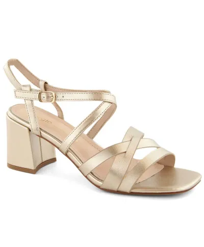 Sergio Leone W SK437 gold block heel sandals