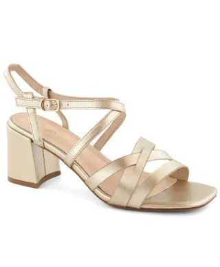 Sergio Leone W SK437 gold block heel sandals