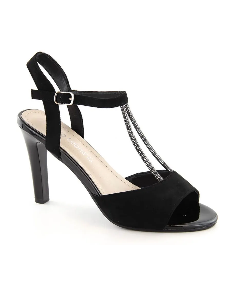 Sergio Leone W SK438 Suede Sandals Black