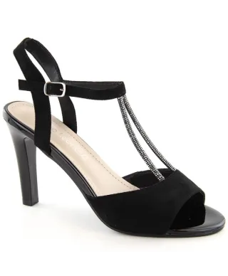 Sergio Leone W SK438 Suede Sandals Black