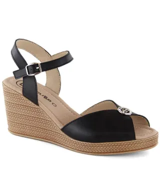 Sandalias cuña de piel con decoración Filippo W PAW526B c