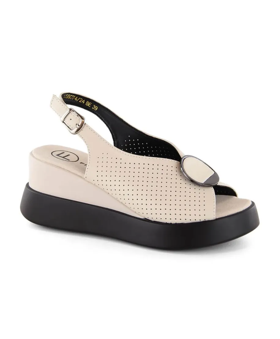 Sandalias cuña piel calada Filippo W PAW530 be