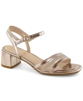 Sergio Leone W SK434B patent leather high-heel sandals in gold