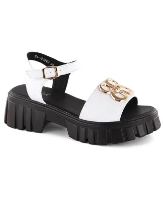 Leather high heel sandals with platform Vinceza W JAN301C