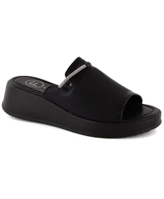 Filippo W PAW538A Leather Wedge Sandals Black