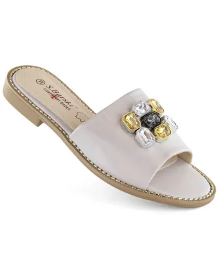 Chanclas con circonitas S Barski W OLI262B, plata